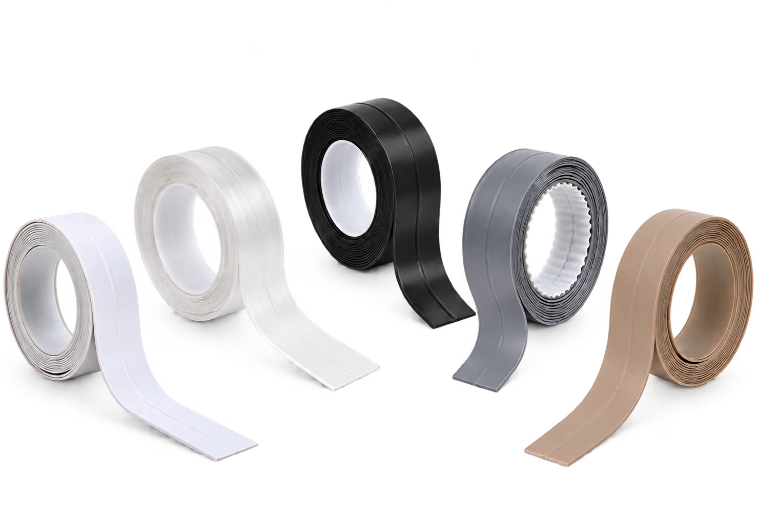 yiHom sealing tape rolls in white, transparent, black, gray and brown