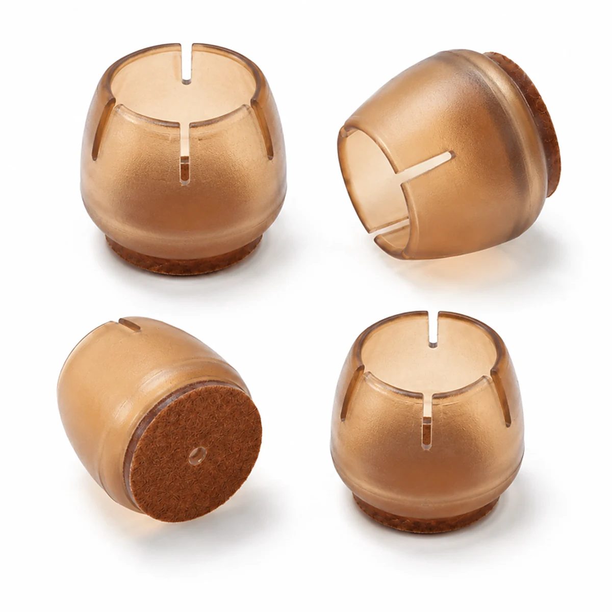 PVC Chair & Table Leg Caps — Amber Brown, product / main image