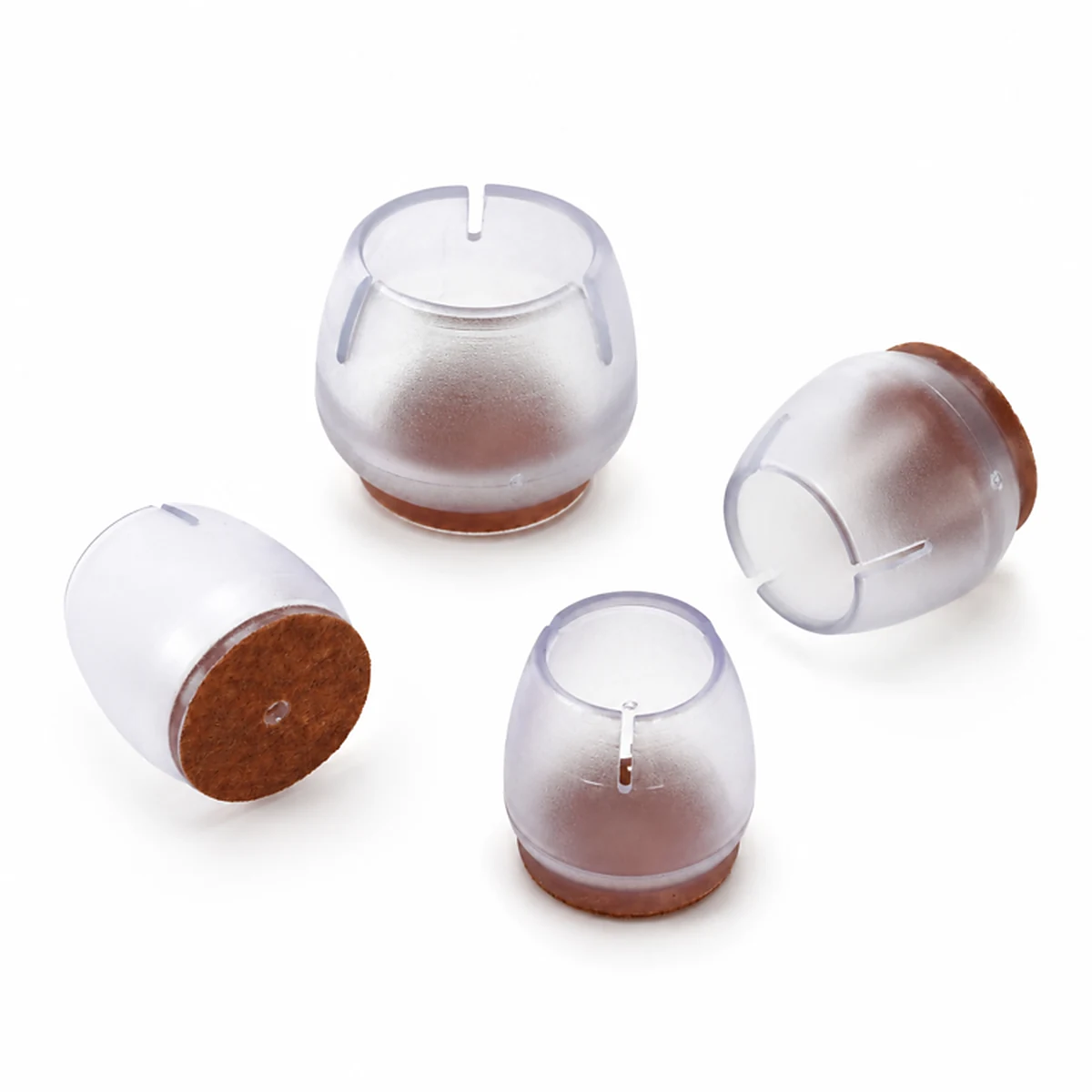 PVC Chair & Table Leg Caps — Transparent, product / main image